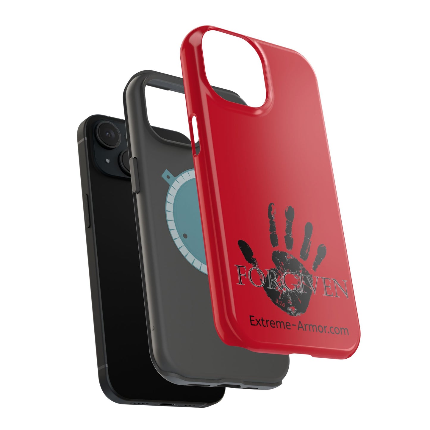 I-phone Magnetic Case (Forgiven) Red