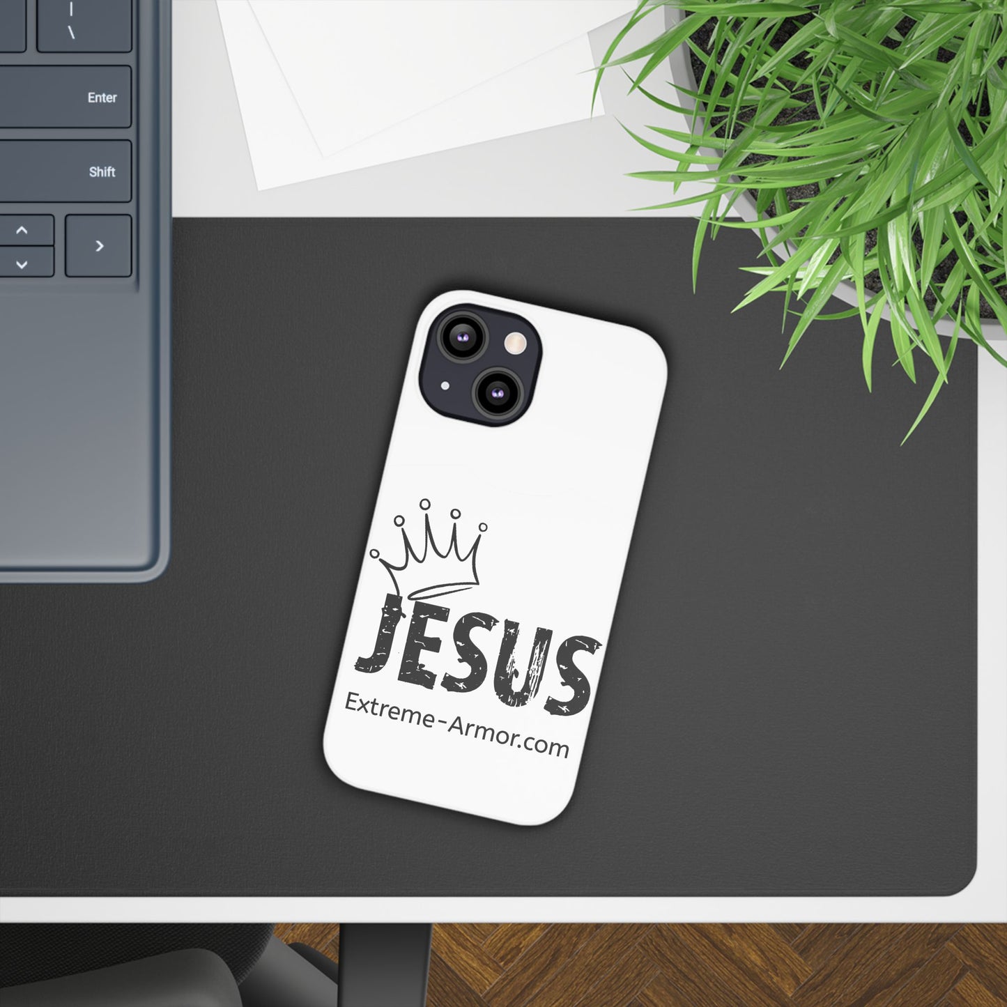 King Jesus White Slim phone Cases