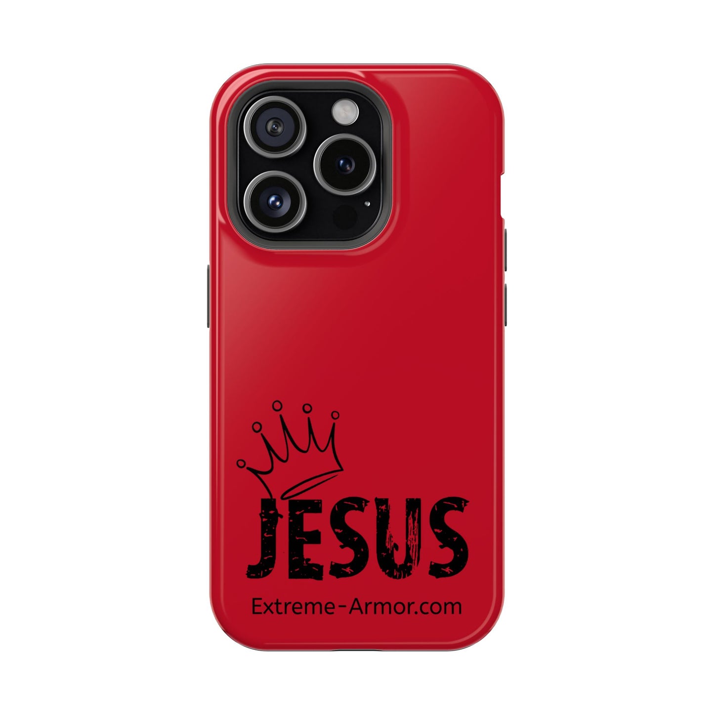 I-phone Magnetic Case (King Jesus) Red