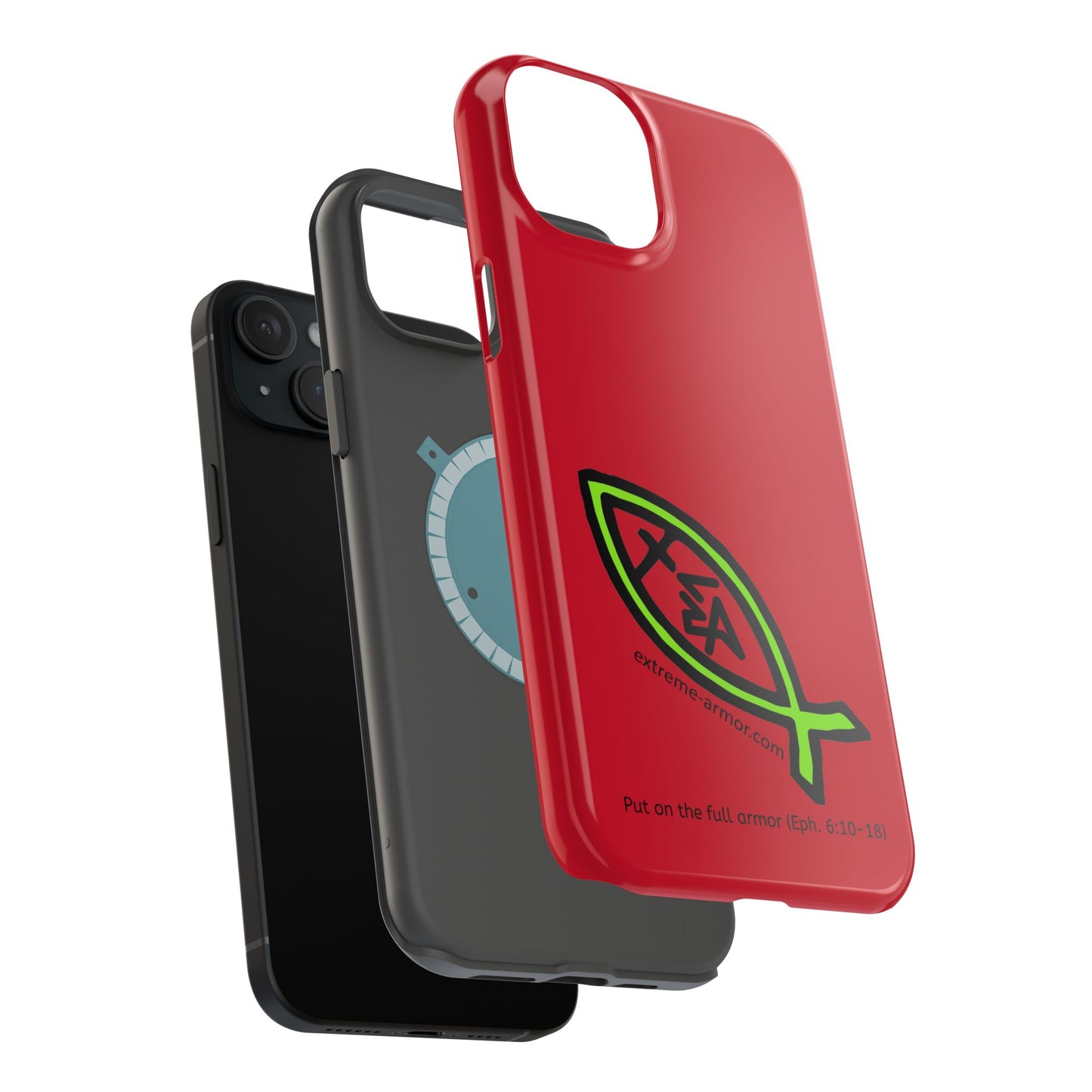 I-phone Magnetic Case (Extreme-Armor) Red