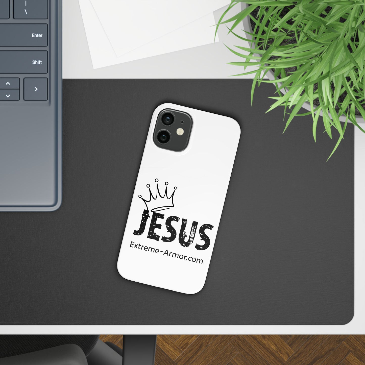 King Jesus White Slim phone Cases