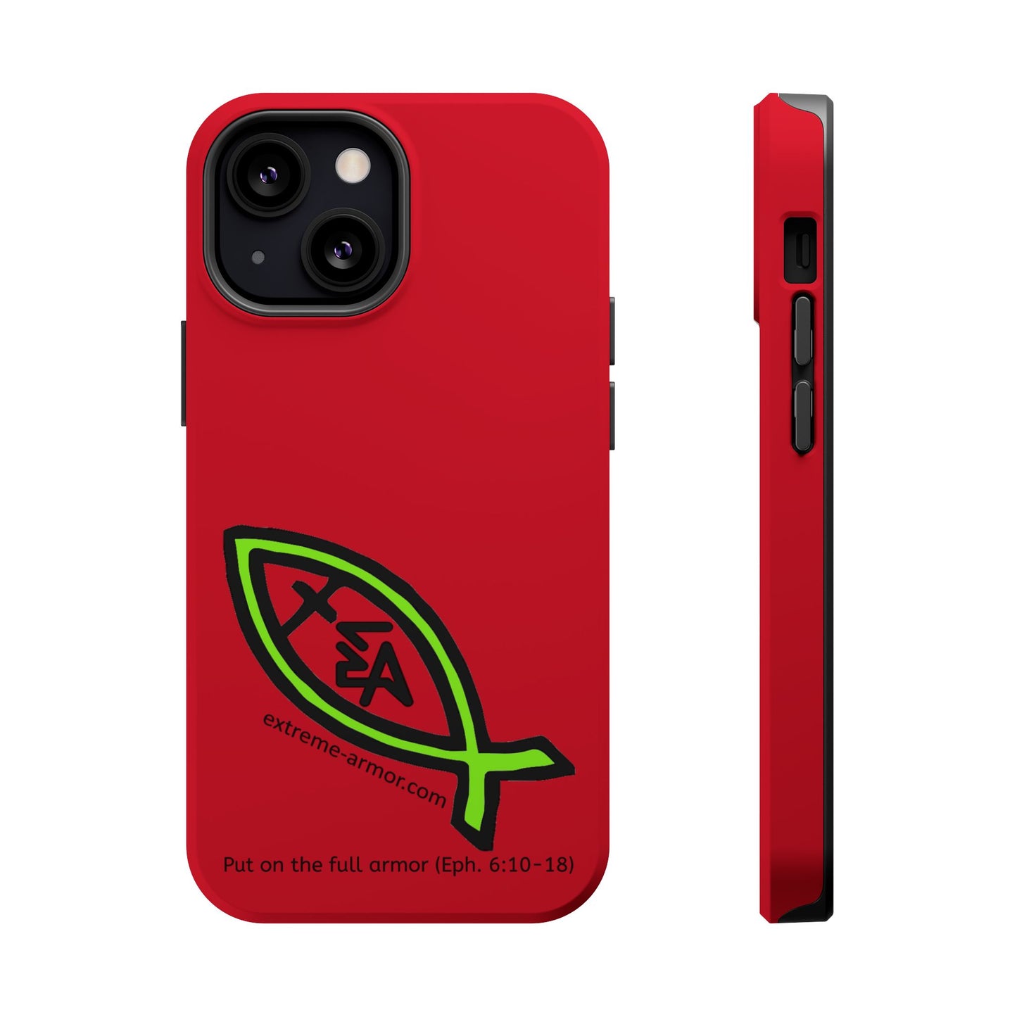 I-phone Magnetic Case (Extreme-Armor) Red