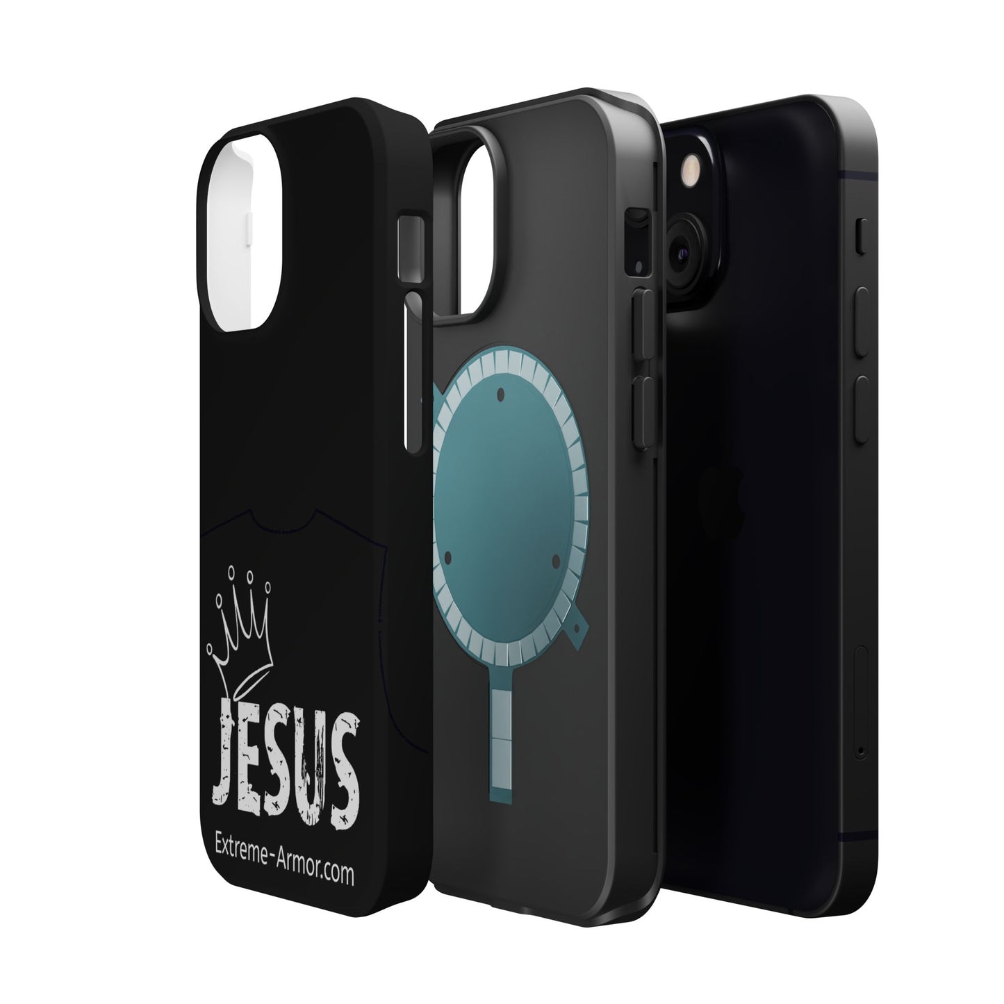 I-phone Magnetic Case (King Jesus) Black