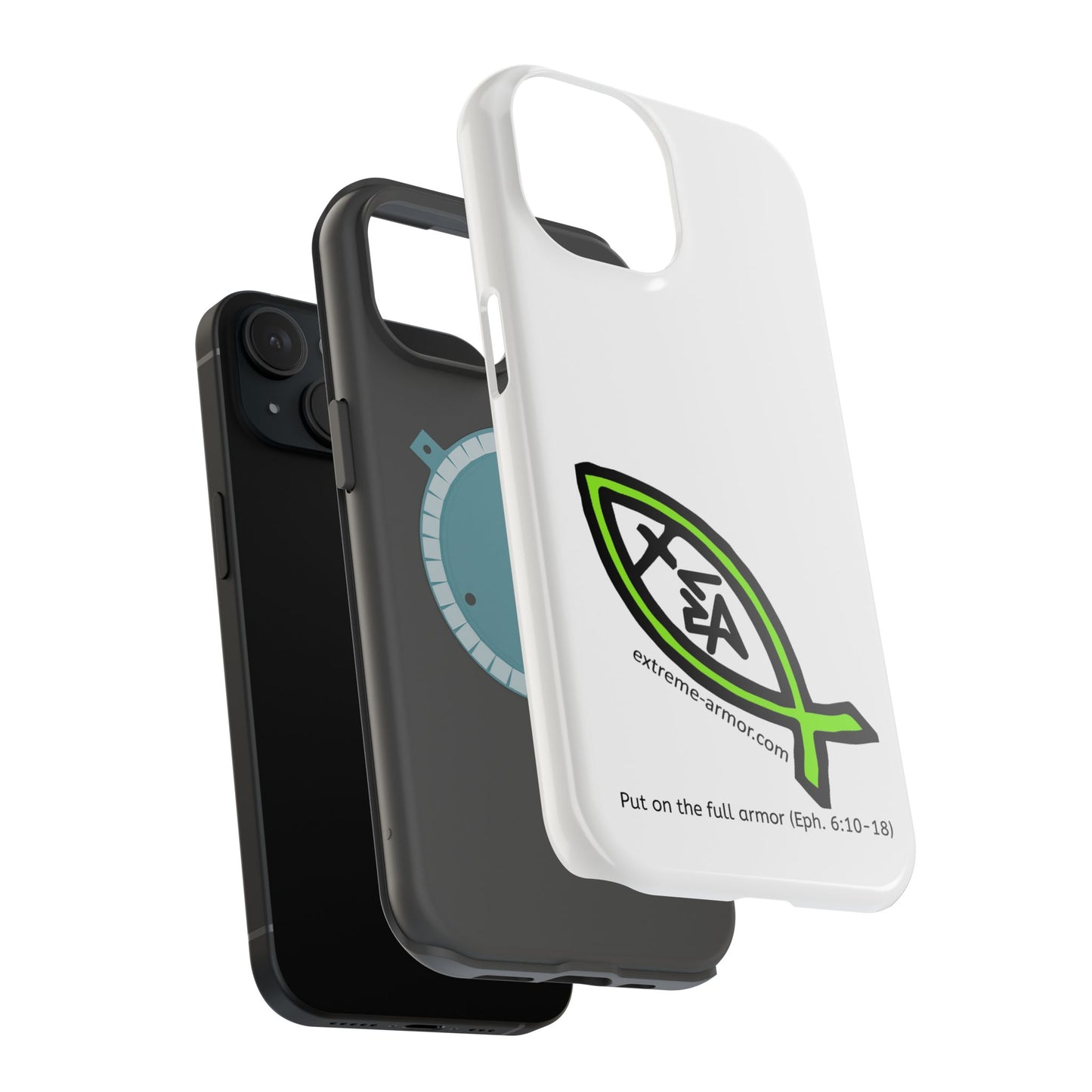 I-phone Magnetic Case (Extreme-Armor) White