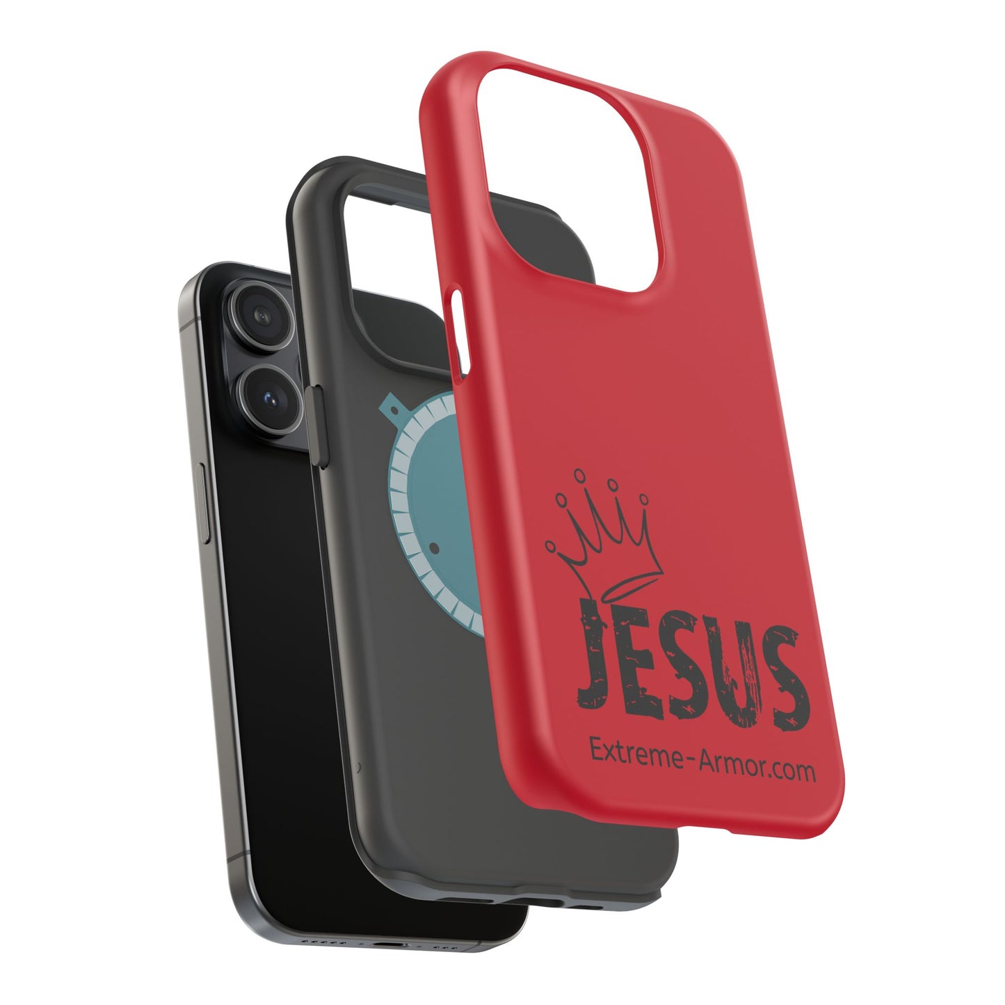 I-phone Magnetic Case (King Jesus) Red