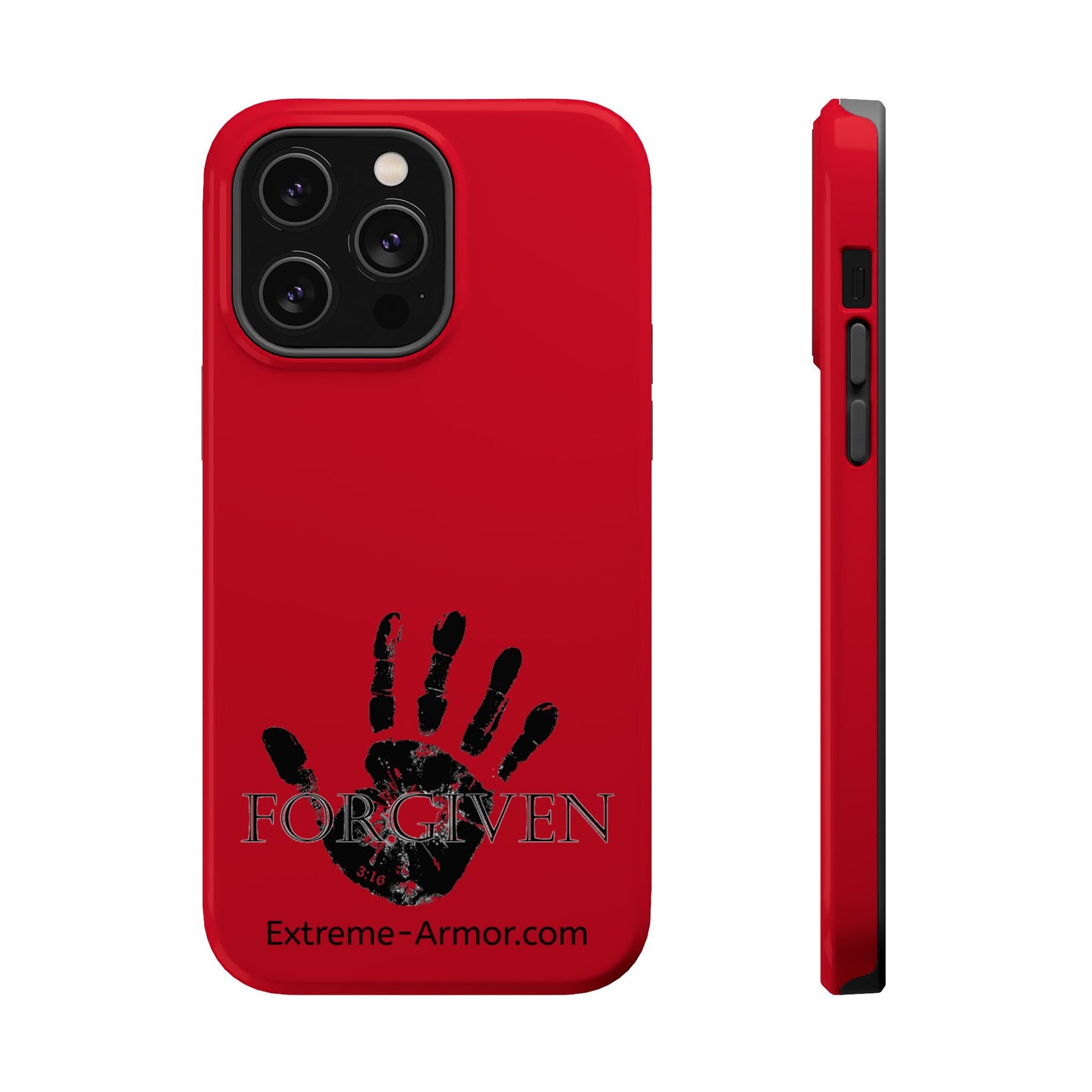 I-phone Magnetic Case (Forgiven) Red