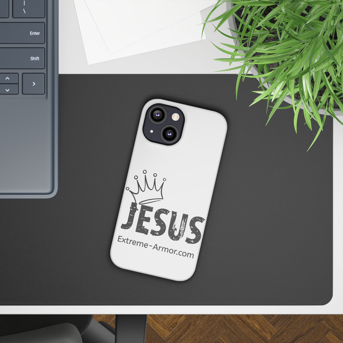 King Jesus White Slim phone Cases