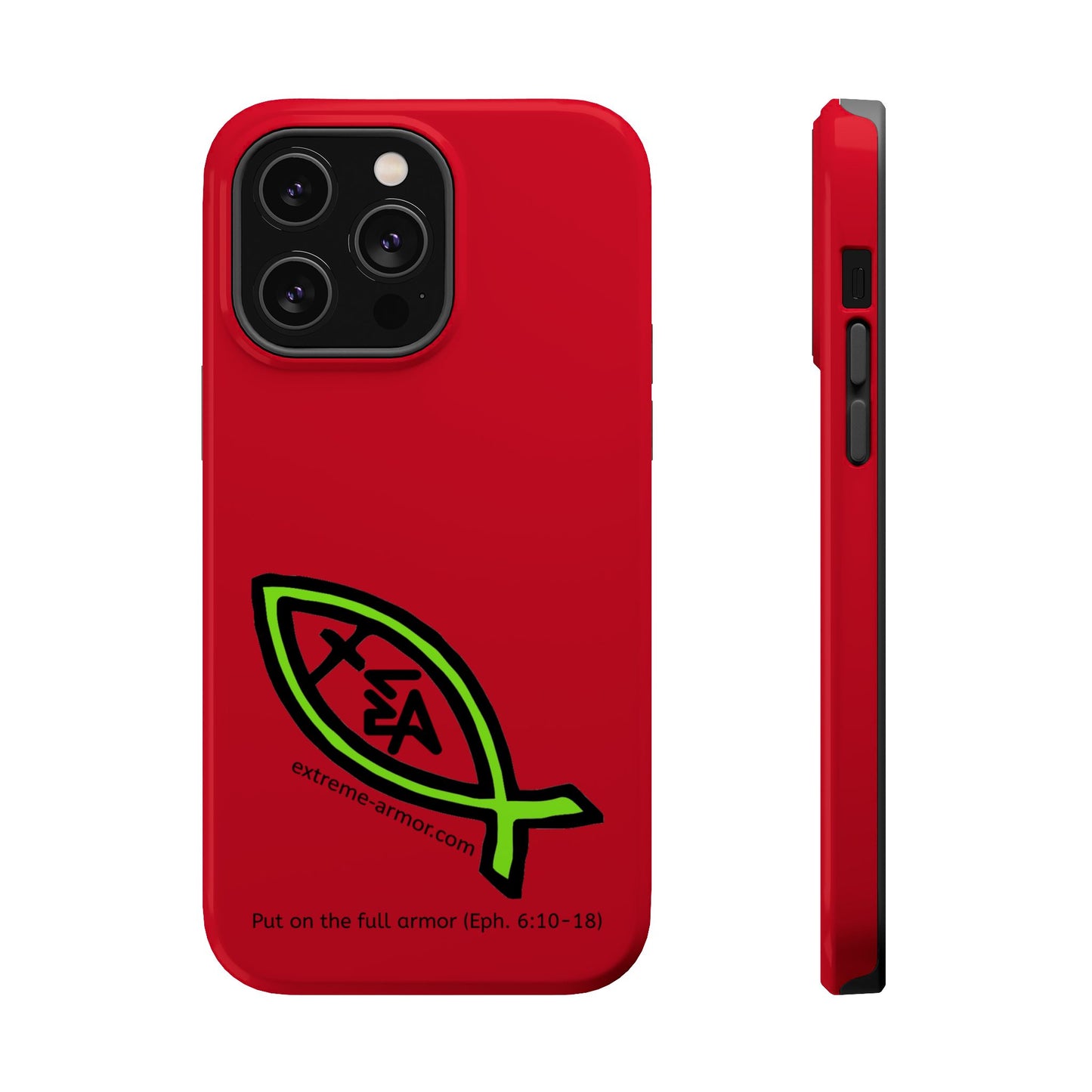 I-phone Magnetic Case (Extreme-Armor) Red