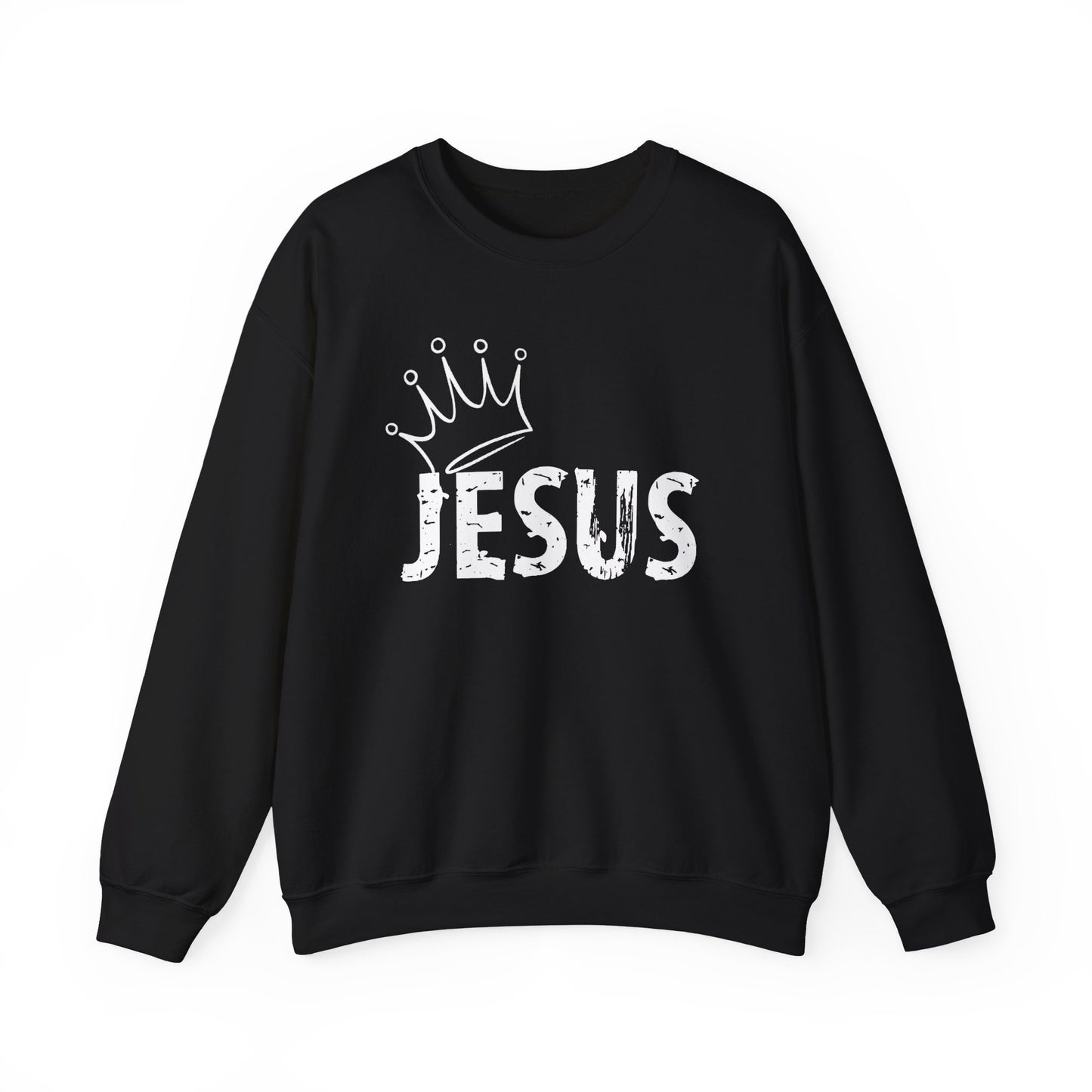 Christian Sweatshirt, Religious Jumper, King Jesus Long Sleeve Shirt, Christian Apparel, Faith Crewneck Pullover