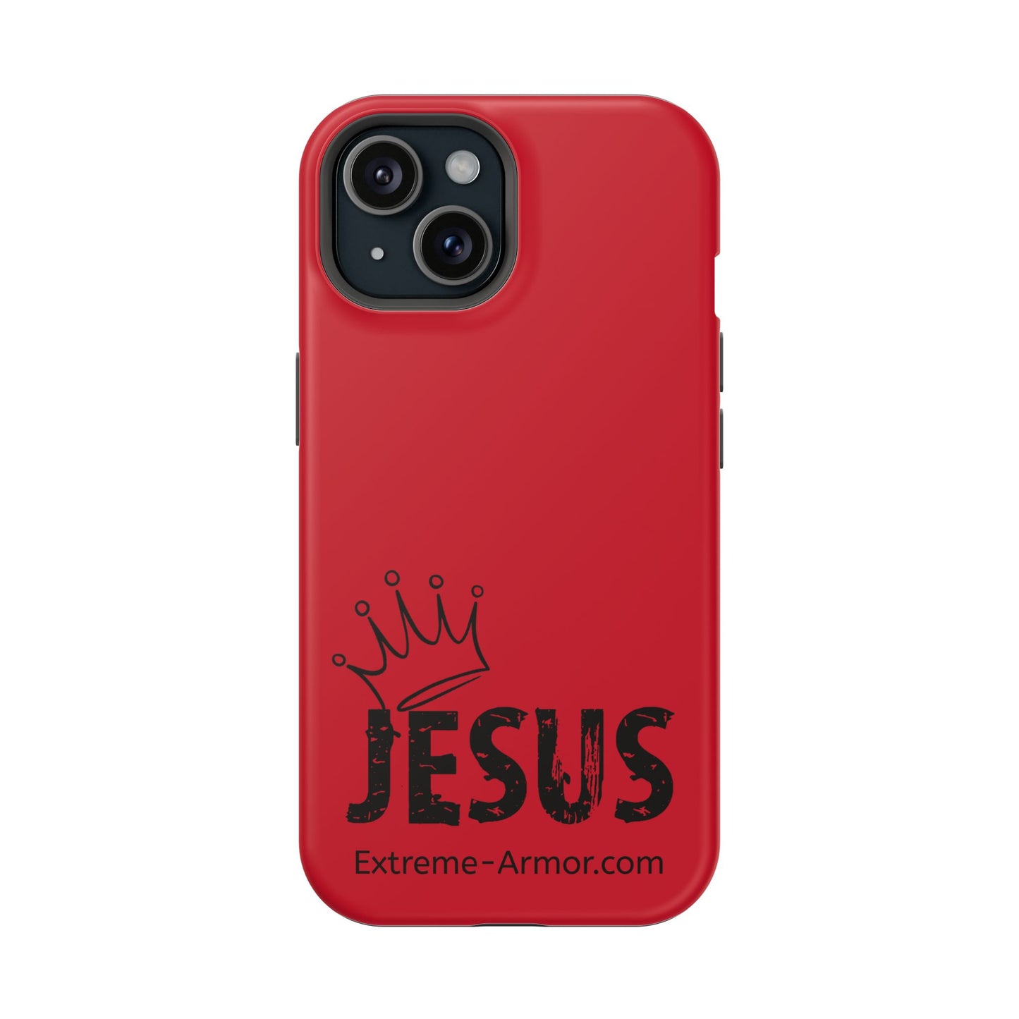 I-phone Magnetic Case (King Jesus) Red