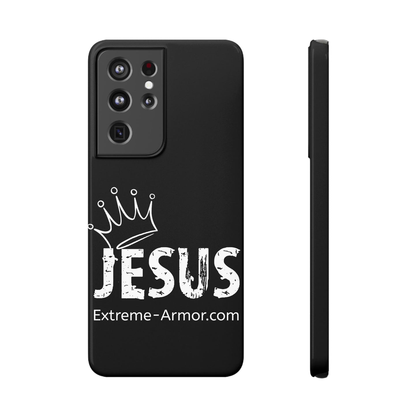 King Jesus Black Slim phone Cases