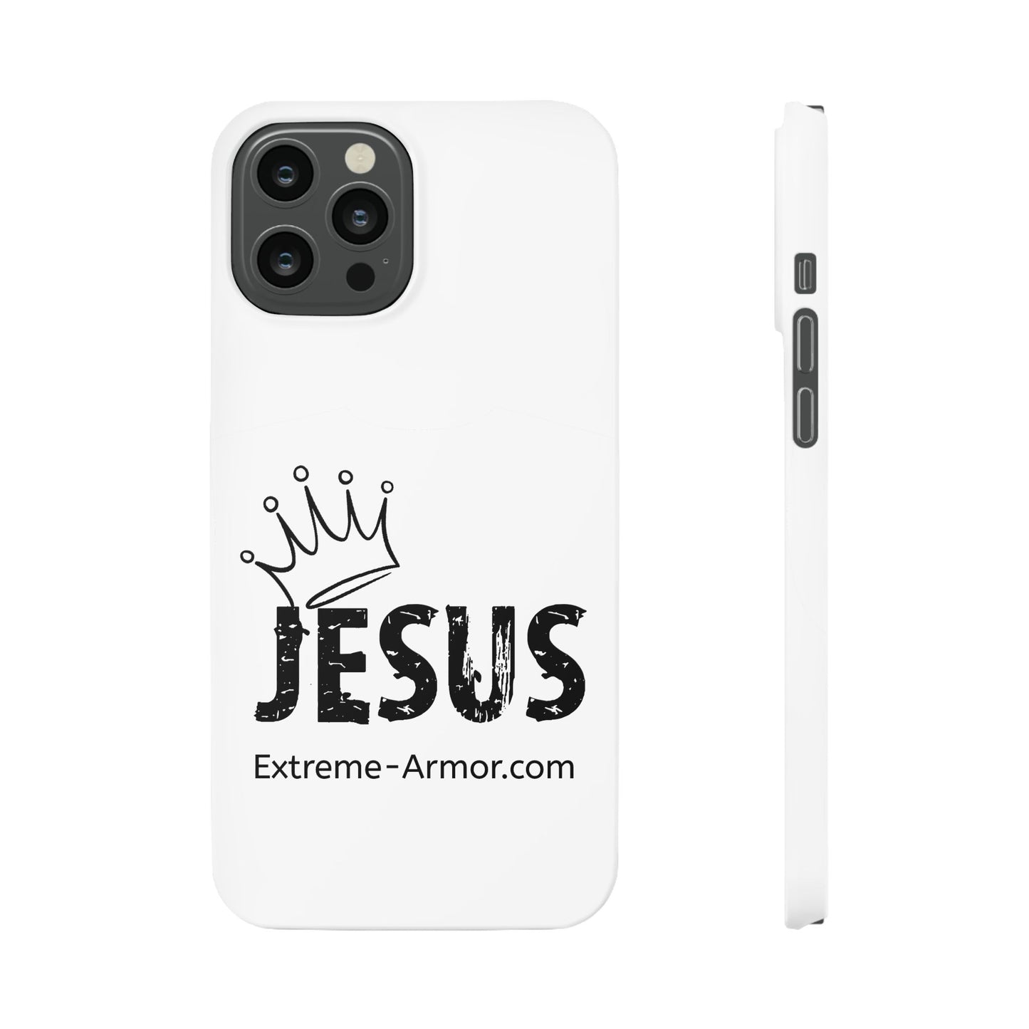 King Jesus White Slim phone Cases