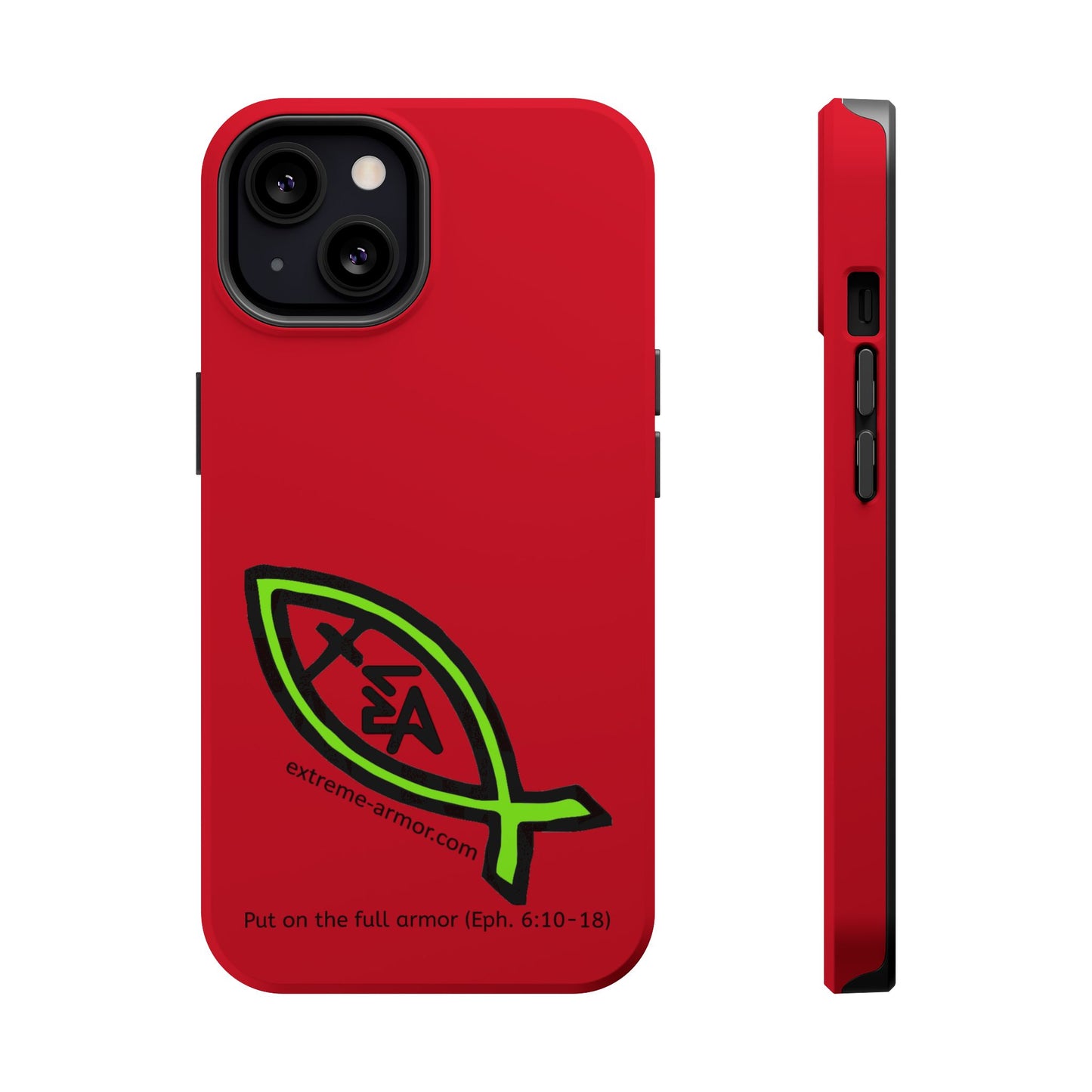 I-phone Magnetic Case (Extreme-Armor) Red