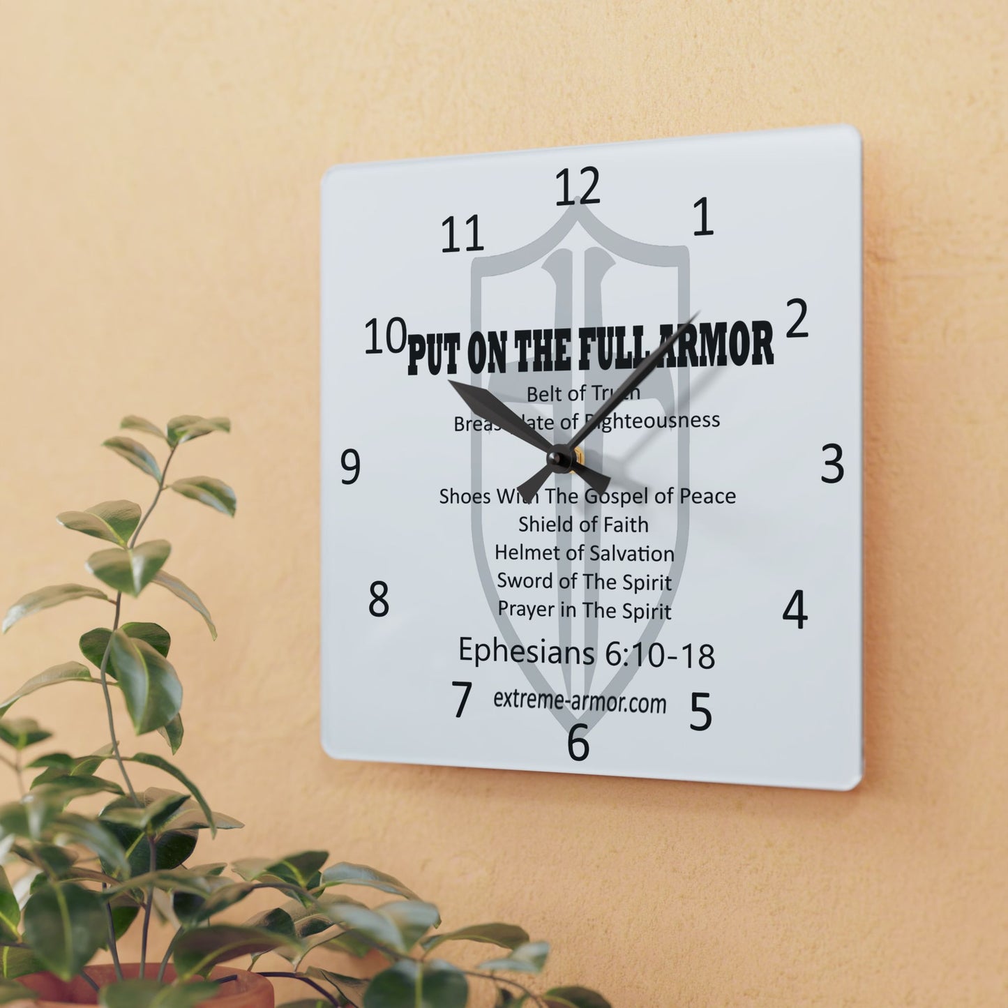 Armor Acrylic Wall Clock