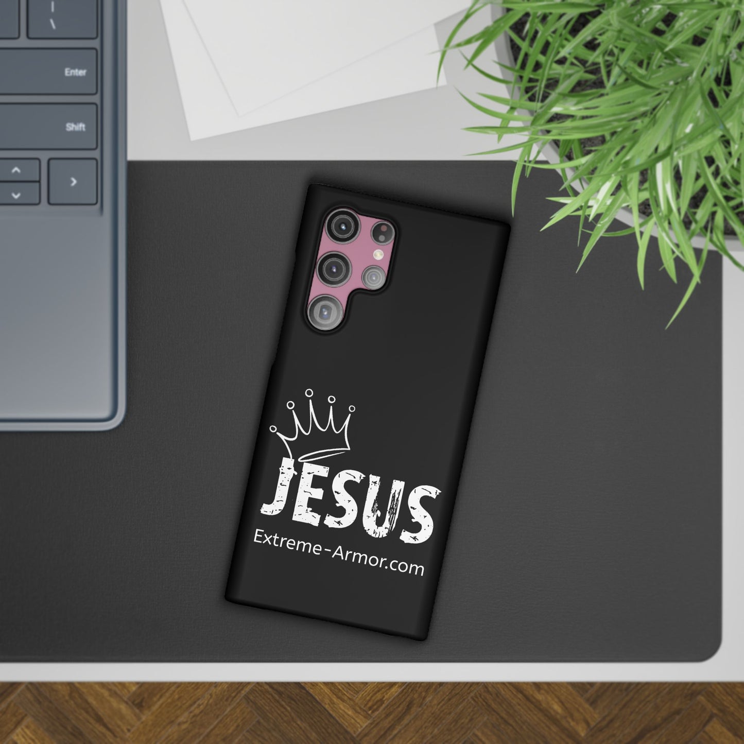 King Jesus Black Slim phone Cases