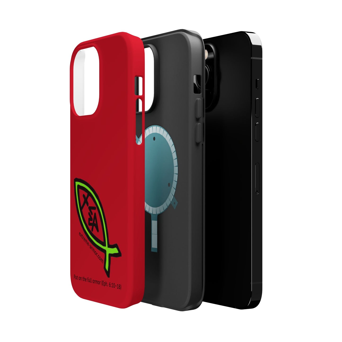 I-phone Magnetic Case (Extreme-Armor) Red