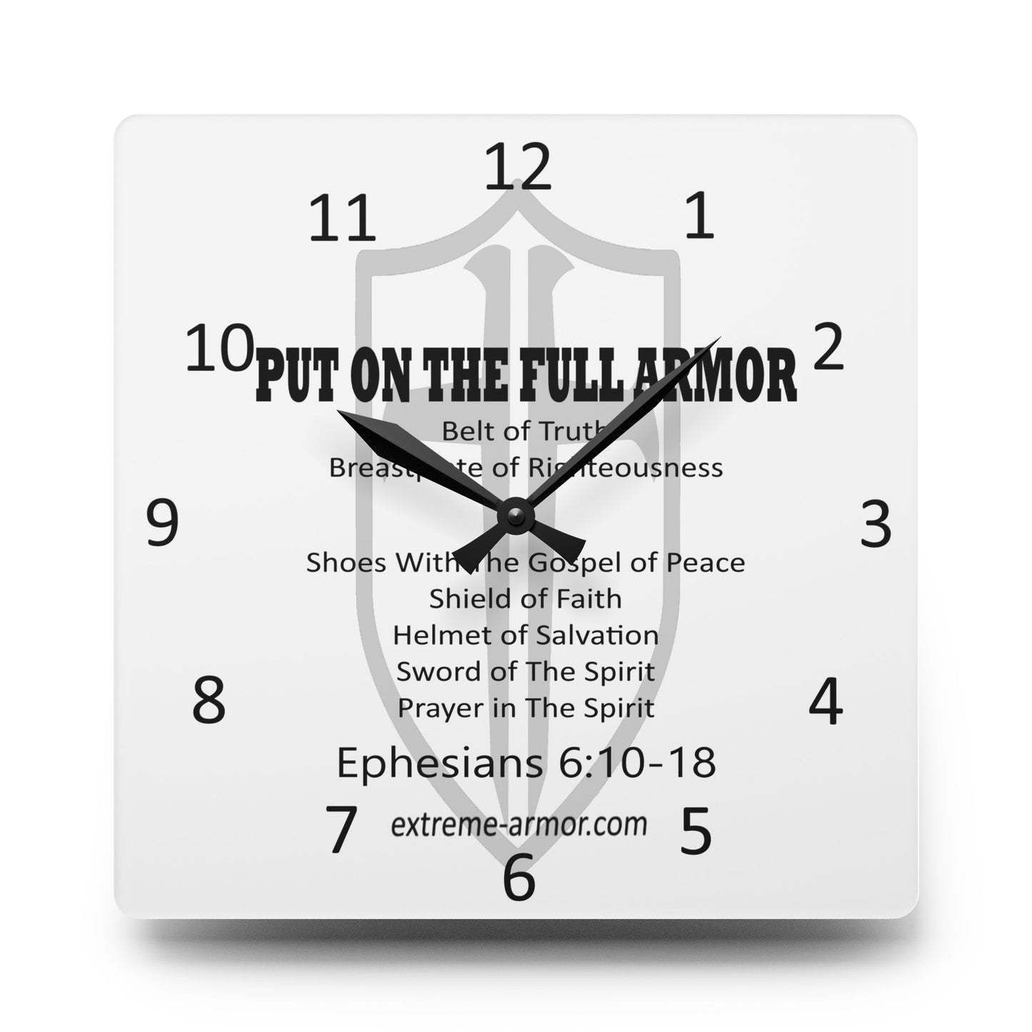 Armor Acrylic Wall Clock