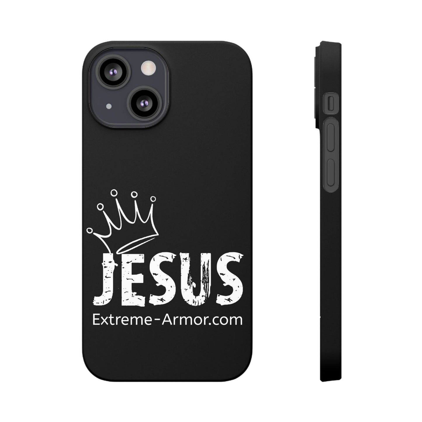 King Jesus Black Slim phone Cases