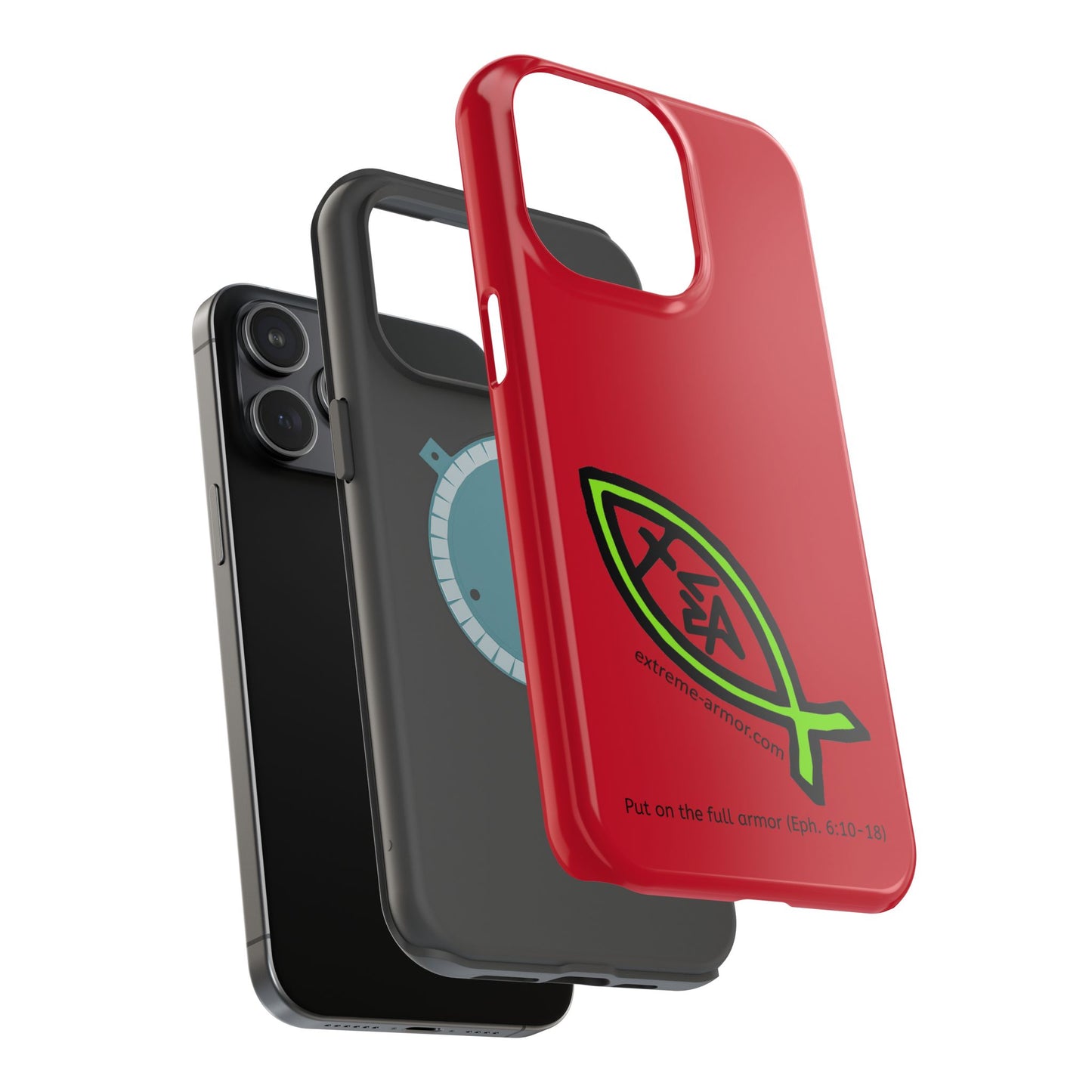 I-phone Magnetic Case (Extreme-Armor) Red