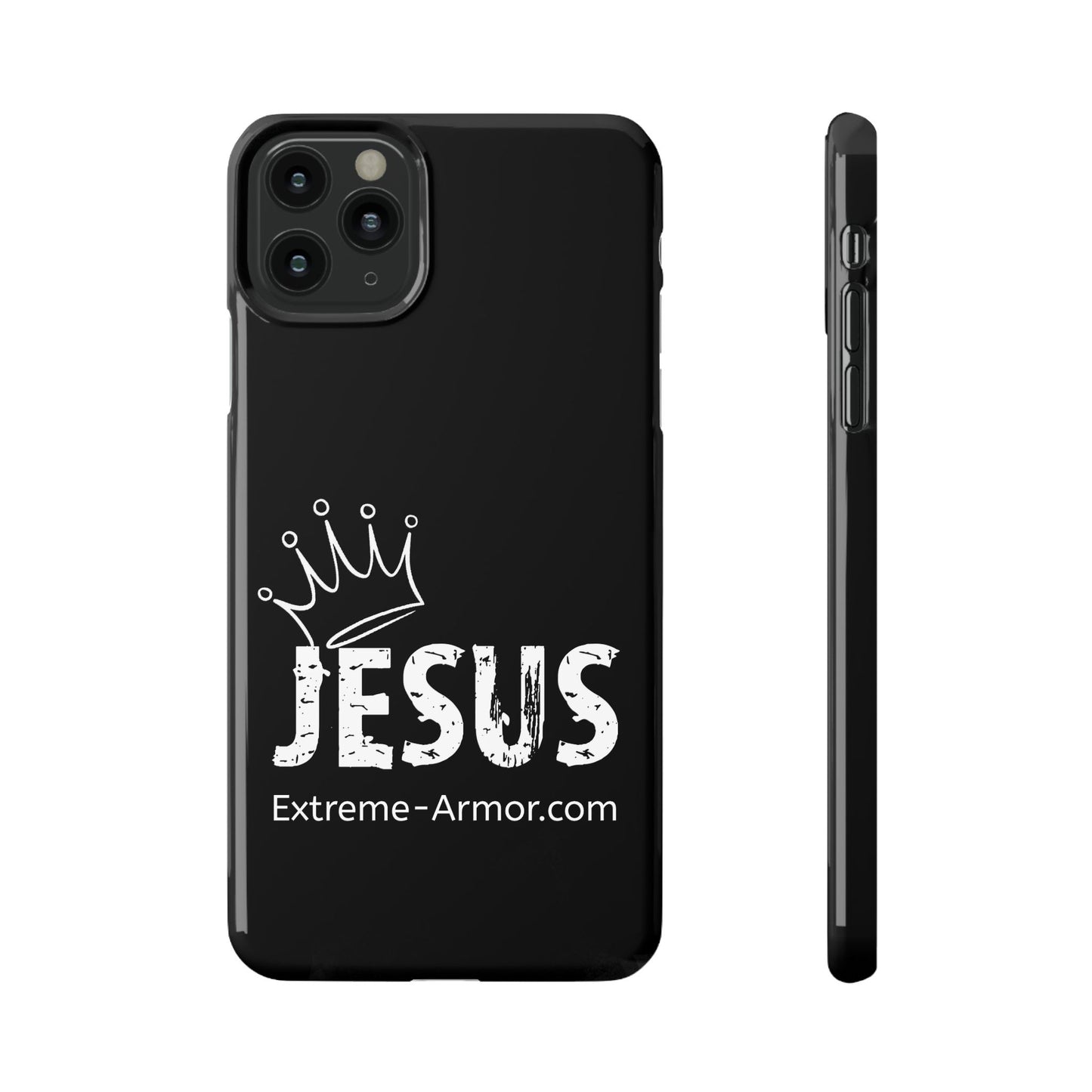 King Jesus Black Slim phone Cases