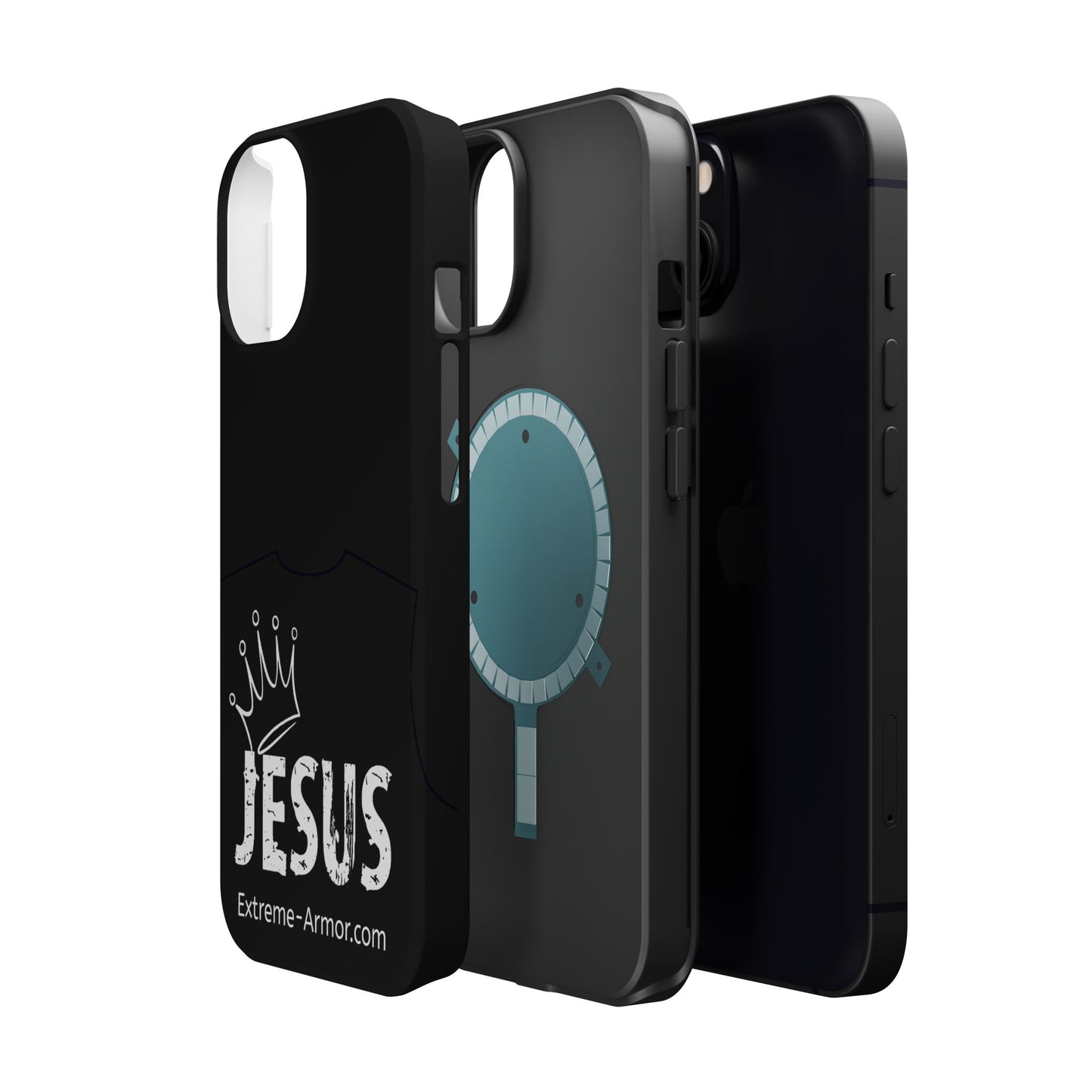 I-phone Magnetic Case (King Jesus) Black