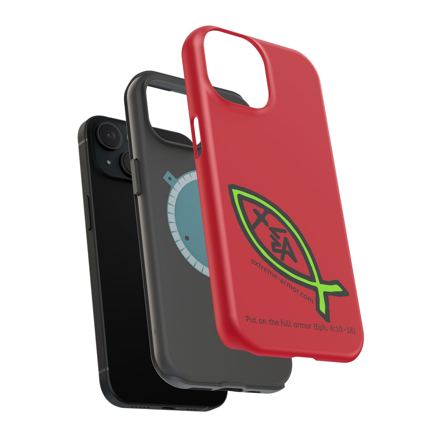 I-phone Magnetic Case (Extreme-Armor) Red