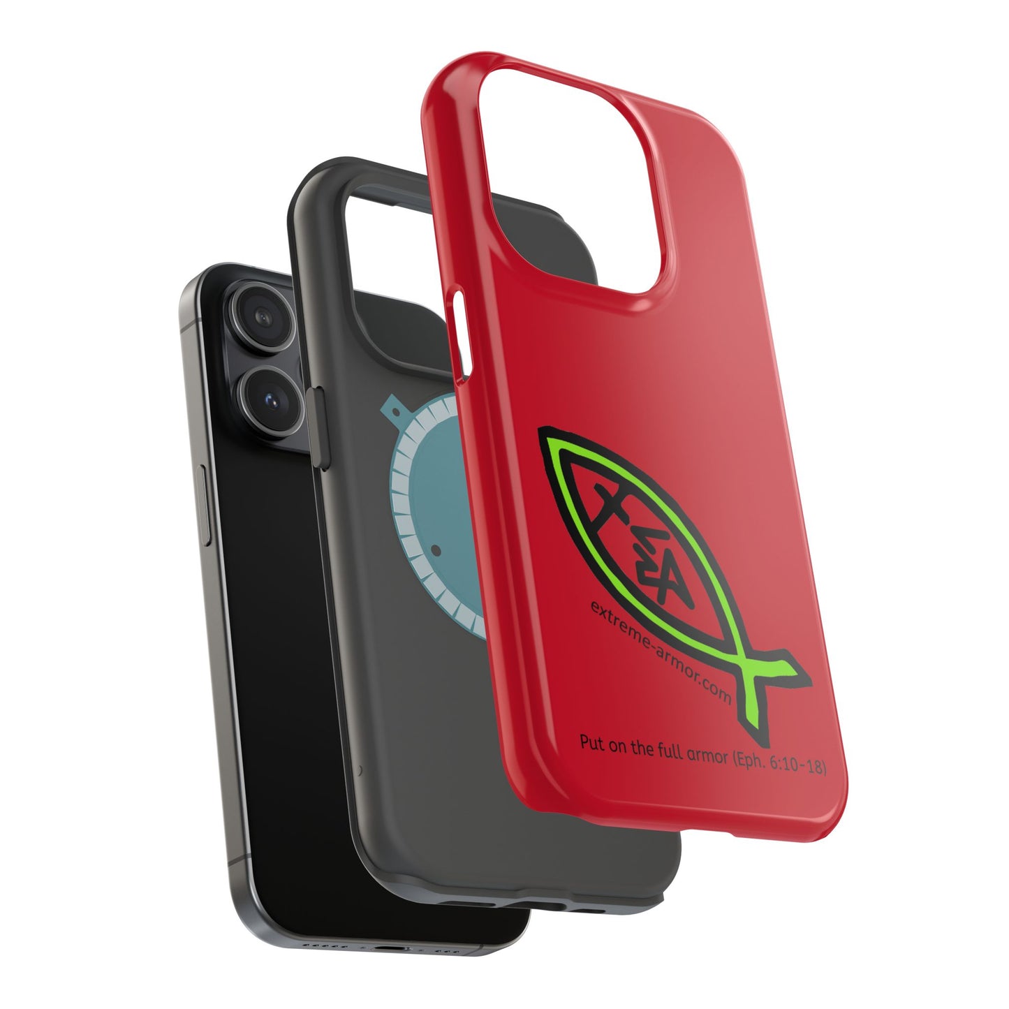 I-phone Magnetic Case (Extreme-Armor) Red