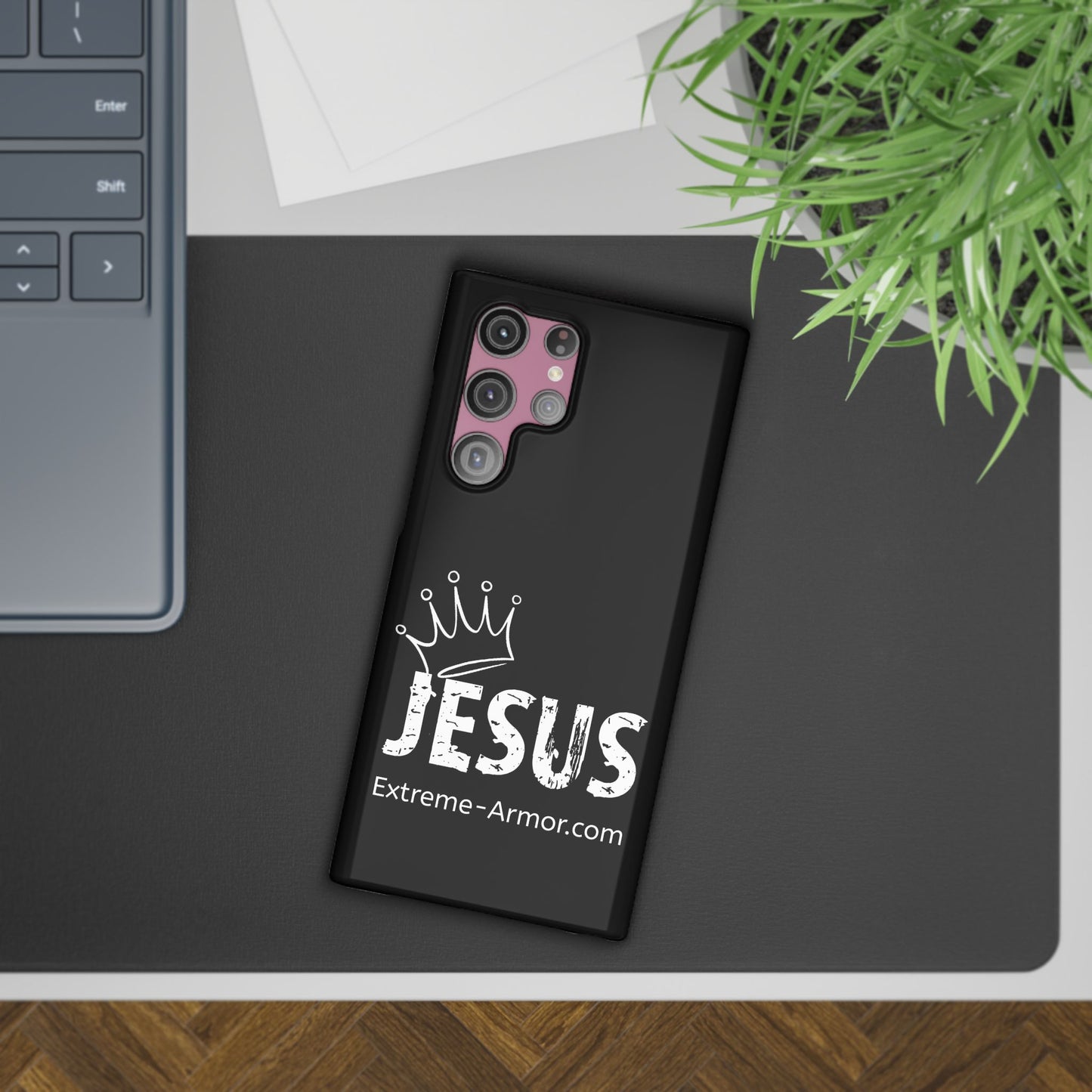 King Jesus Black Slim phone Cases