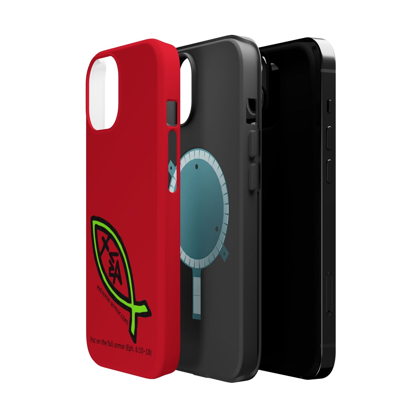 I-phone Magnetic Case (Extreme-Armor) Red