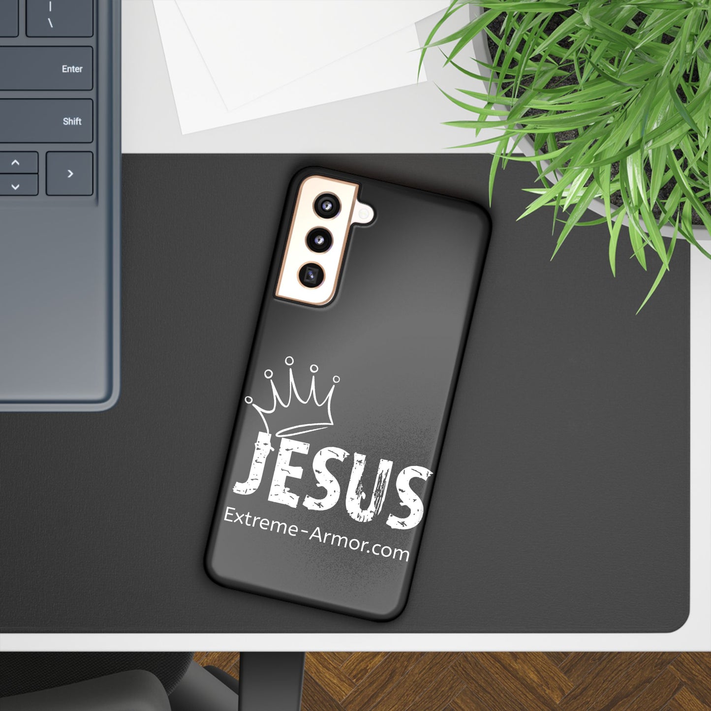 King Jesus Black Slim phone Cases