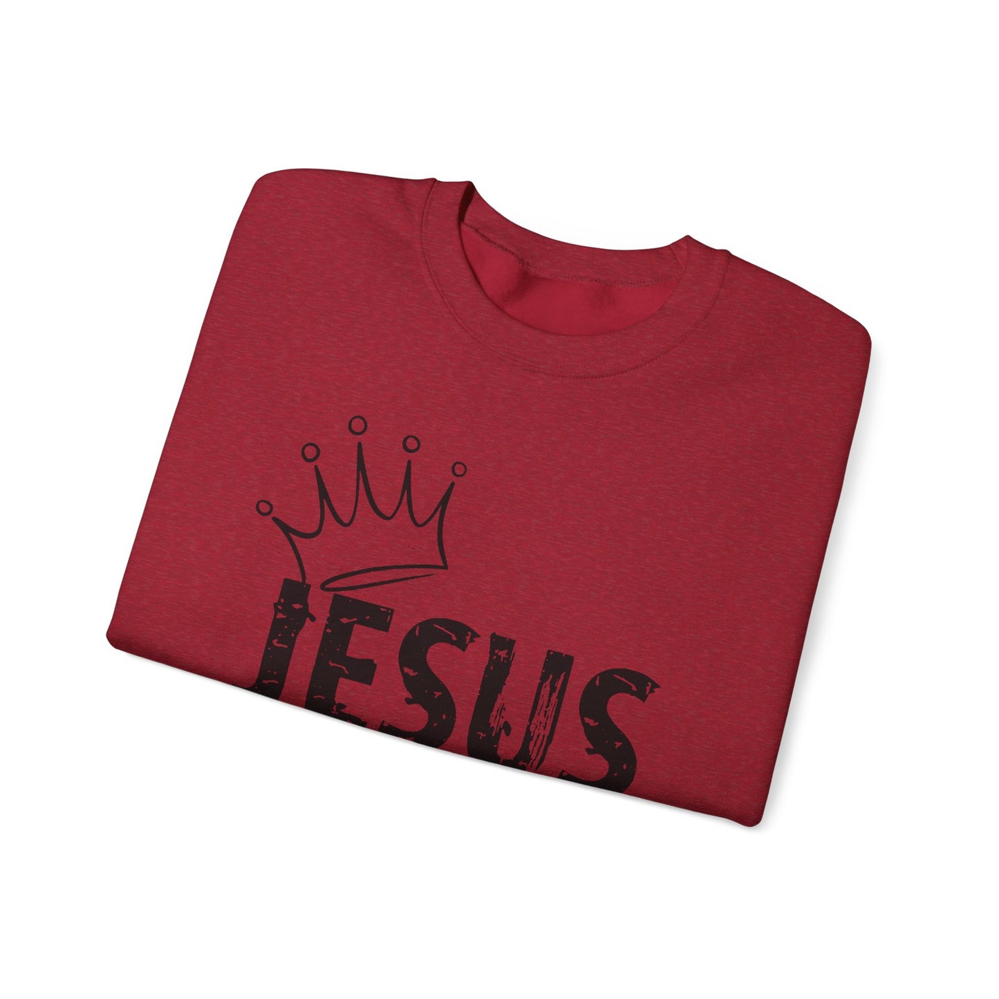 Christian Sweatshirt, Religious Jumper, King Jesus Long Sleeve Shirt, Christian Apparel, Faith Crewneck Pullover