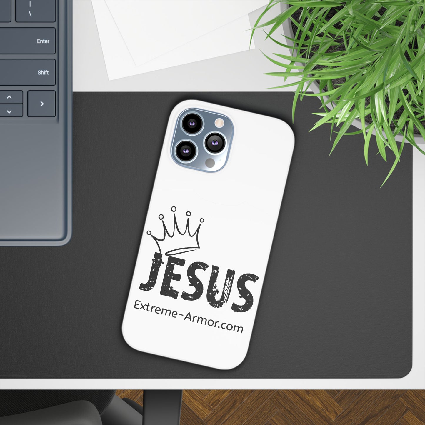 King Jesus White Slim phone Cases