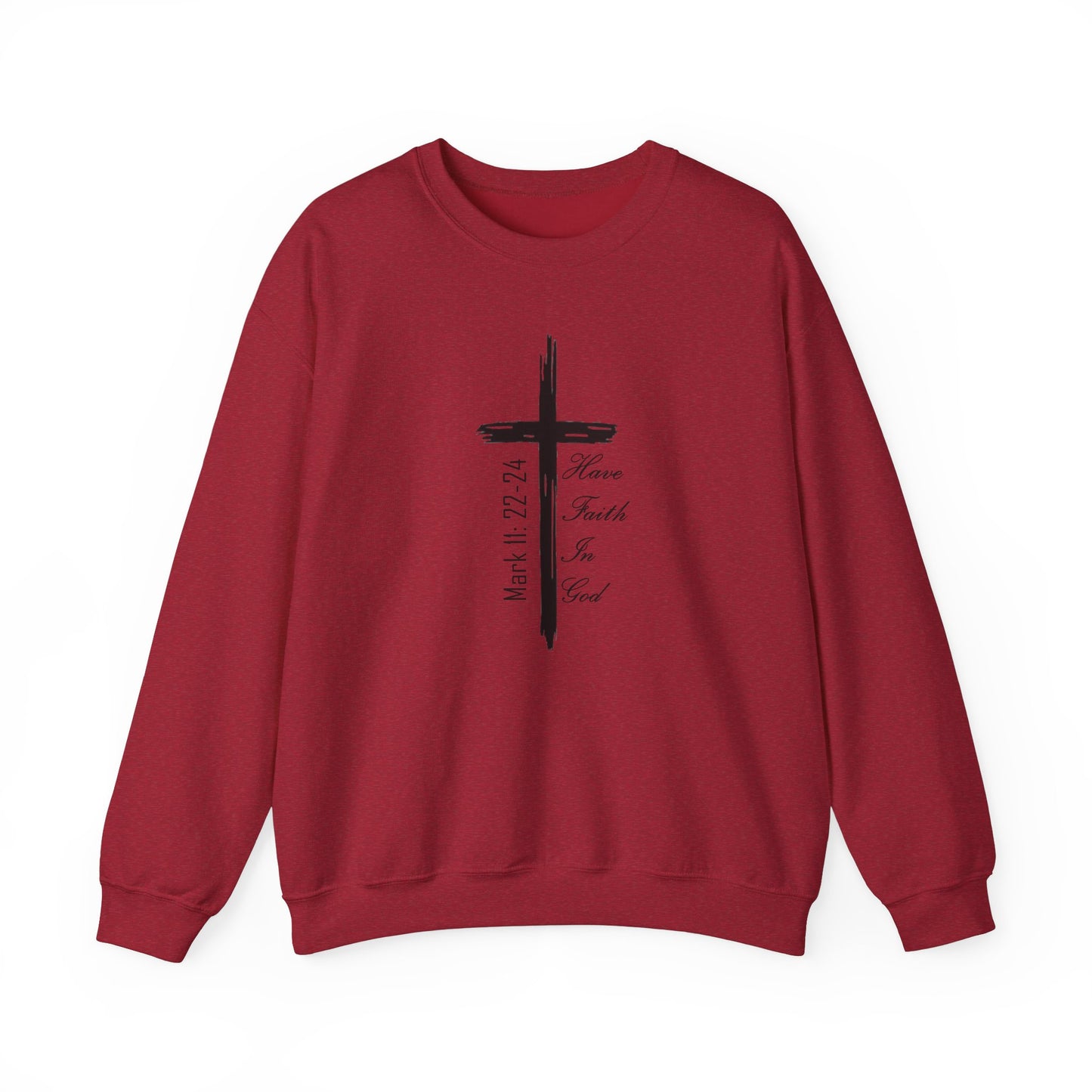 Faith-Inspired Unisex Crewneck Sweatshirt with Inspirational Verse, Christian Apparel, Cozy Sweatshirt, EXTREME ARMOR APPAREL