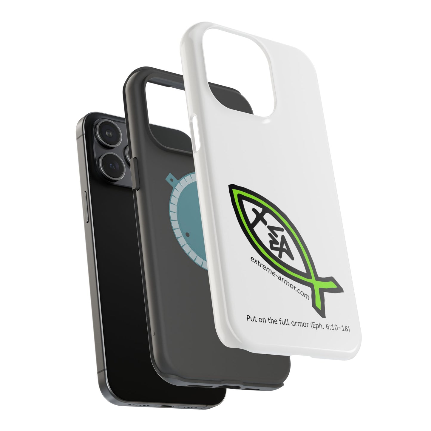 I-phone Magnetic Case (Extreme-Armor) White