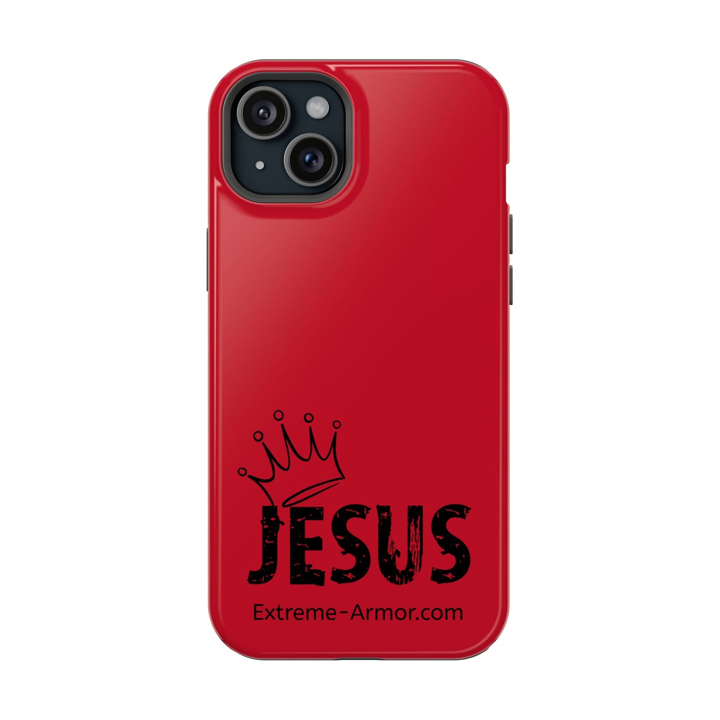 I-phone Magnetic Case (King Jesus) Red