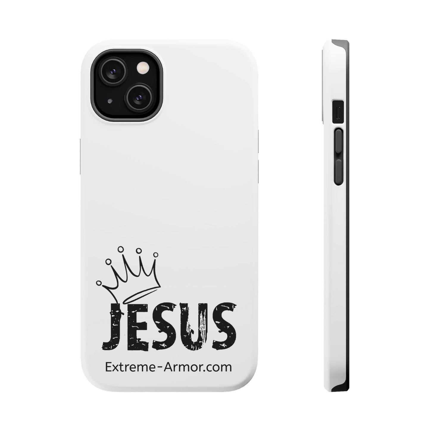 I-phone Magnetic Case (King Jesus) White