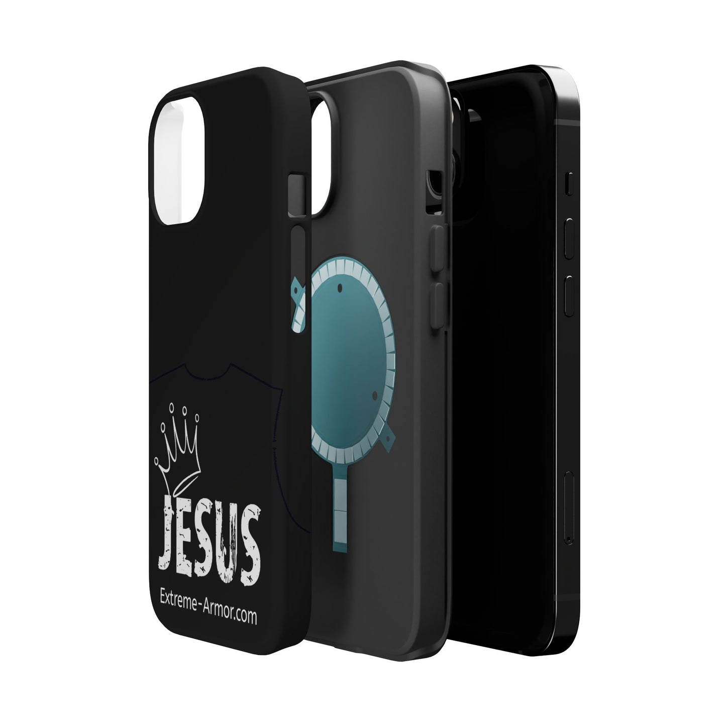 I-phone Magnetic Case (King Jesus) Black