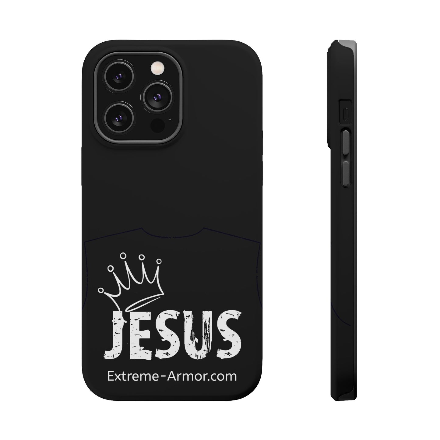 I-phone Magnetic Case (King Jesus) Black