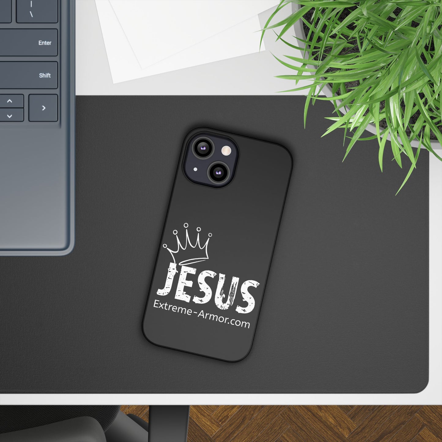 King Jesus Black Slim phone Cases