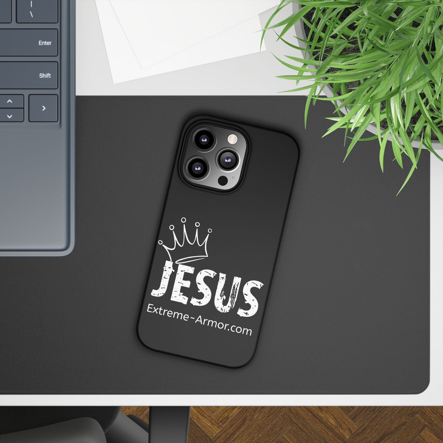 King Jesus Black Slim phone Cases