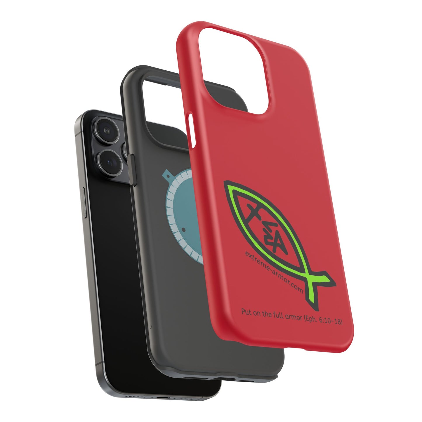 I-phone Magnetic Case (Extreme-Armor) Red