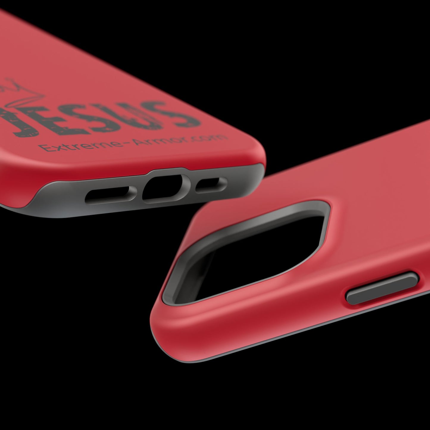 I-phone Magnetic Case (King Jesus) Red