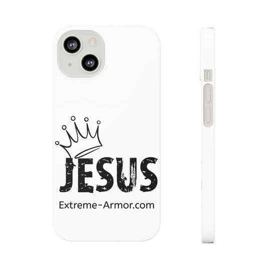 King Jesus White Slim phone Cases