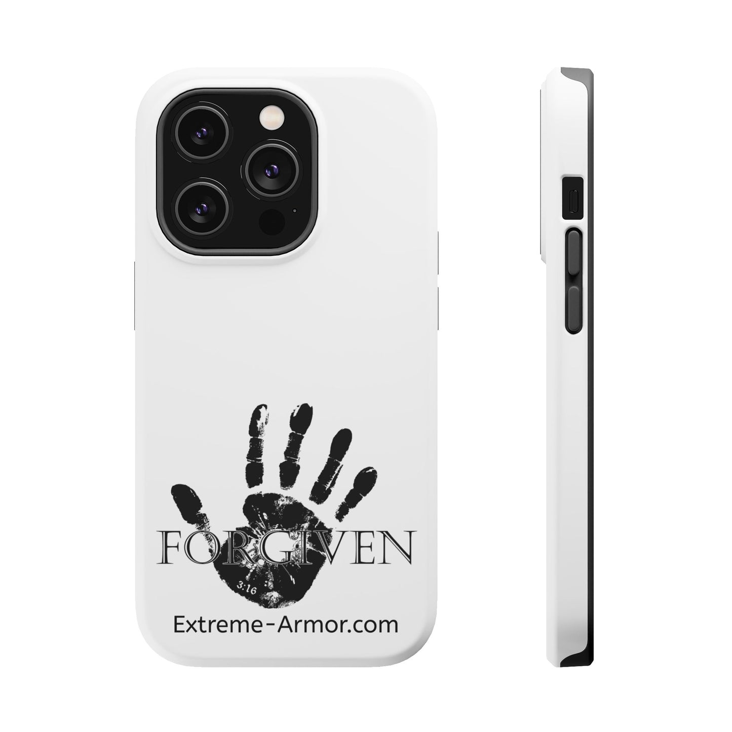 I-phone Magnetic Case (Forgiven) White