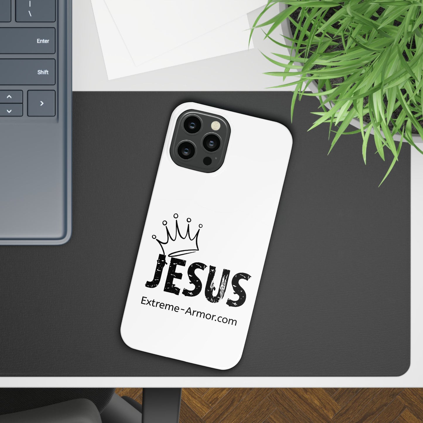 King Jesus White Slim phone Cases