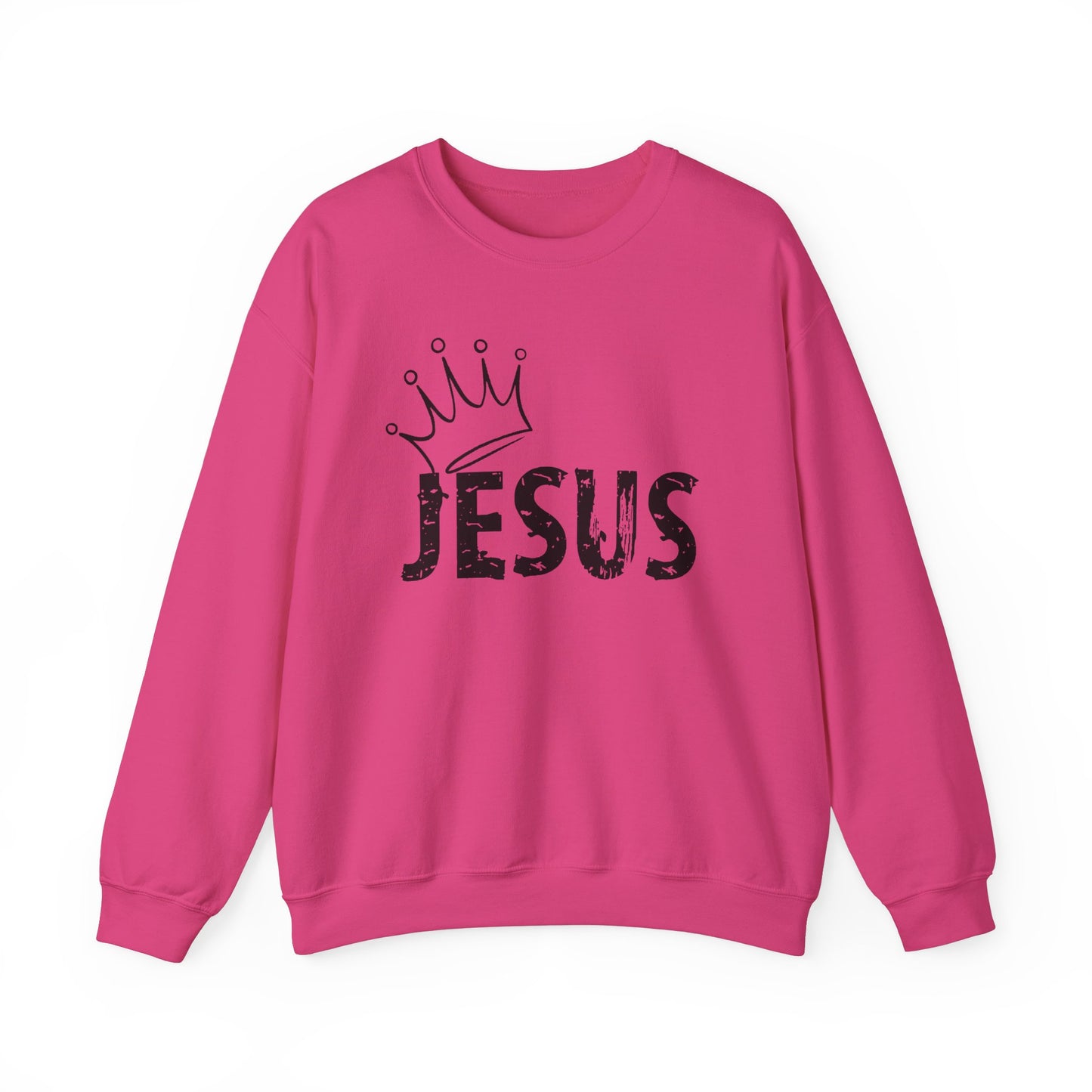 Christian Sweatshirt, Religious Jumper, King Jesus Long Sleeve Shirt, Christian Apparel, Faith Crewneck Pullover