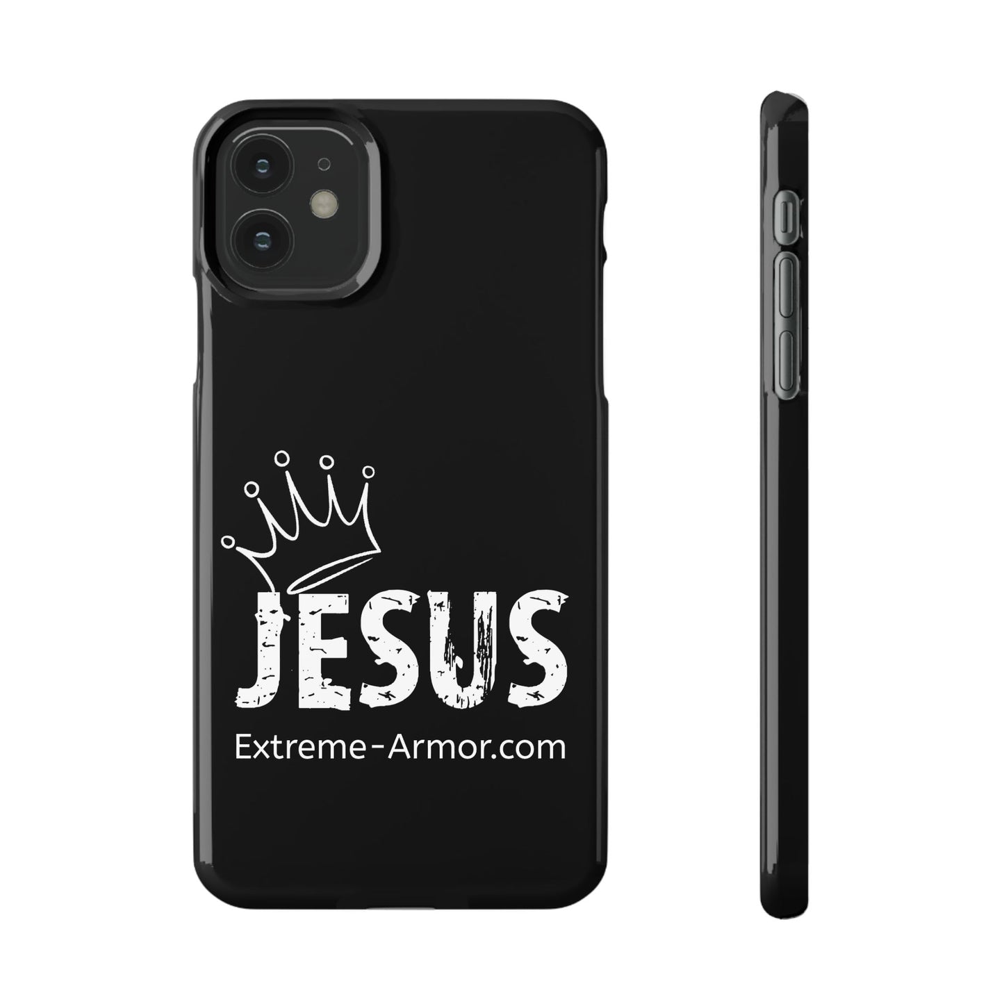 King Jesus Black Slim phone Cases