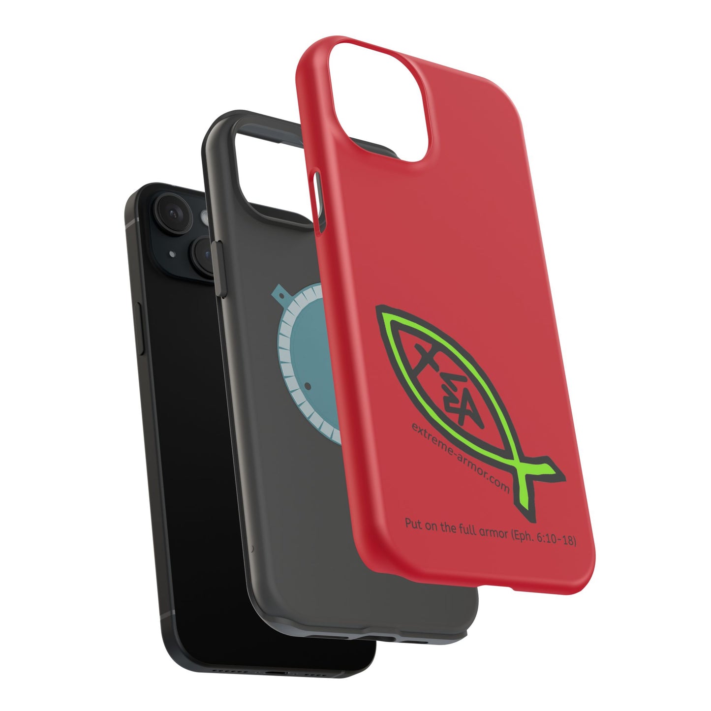 I-phone Magnetic Case (Extreme-Armor) Red