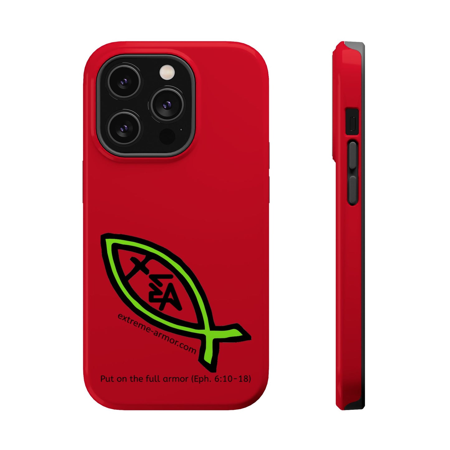 I-phone Magnetic Case (Extreme-Armor) Red