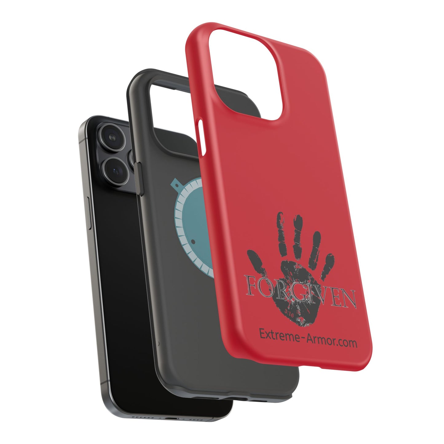 I-phone Magnetic Case (Forgiven) Red